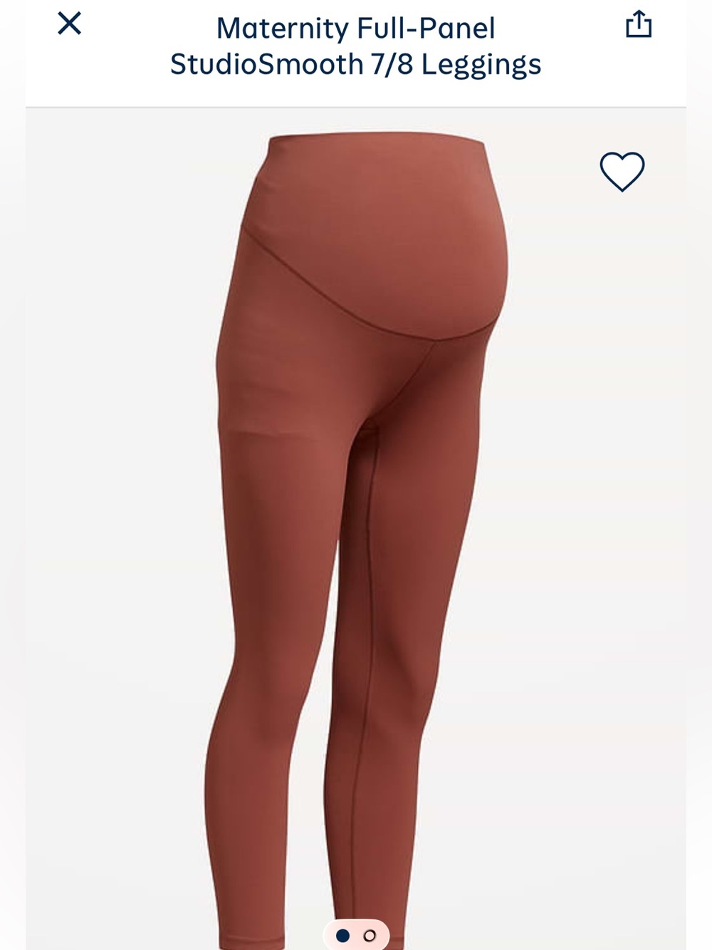 Maternity Full-Panel 7/8 Leggings - oxblood